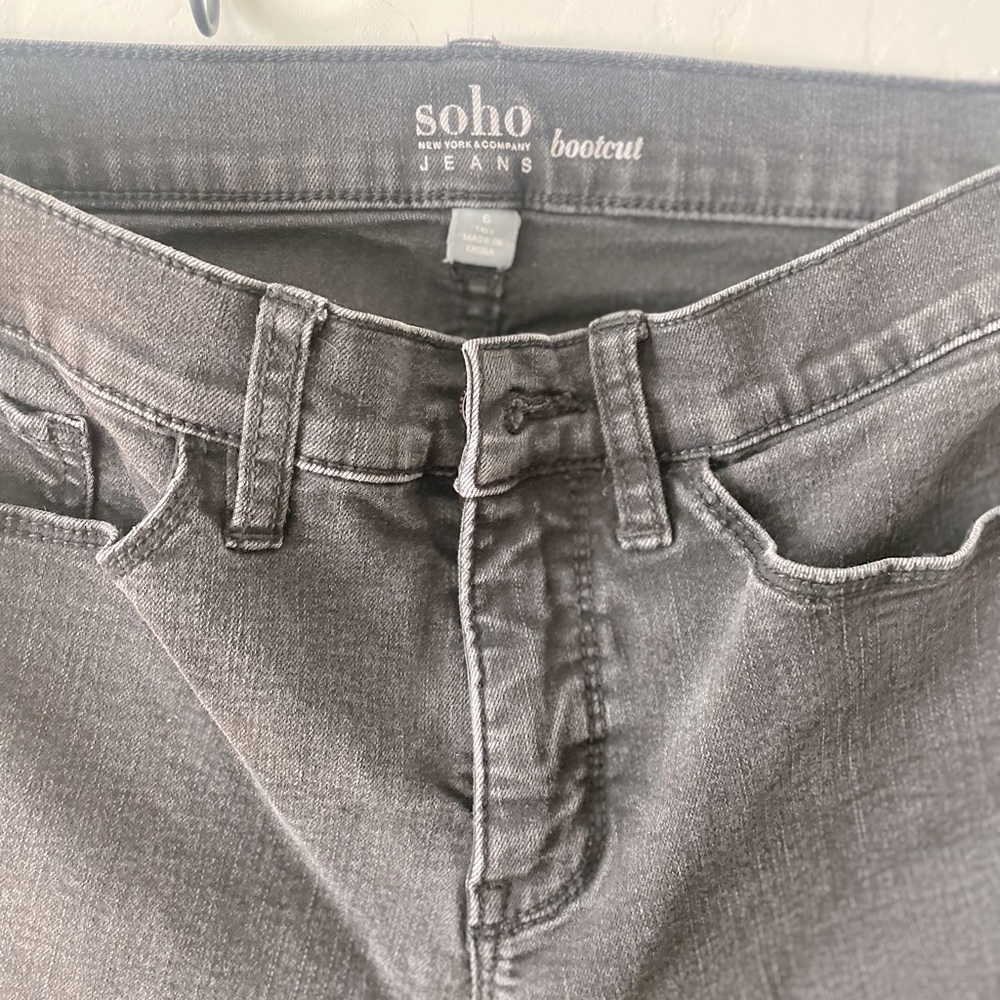 Soho boot cut black jeans